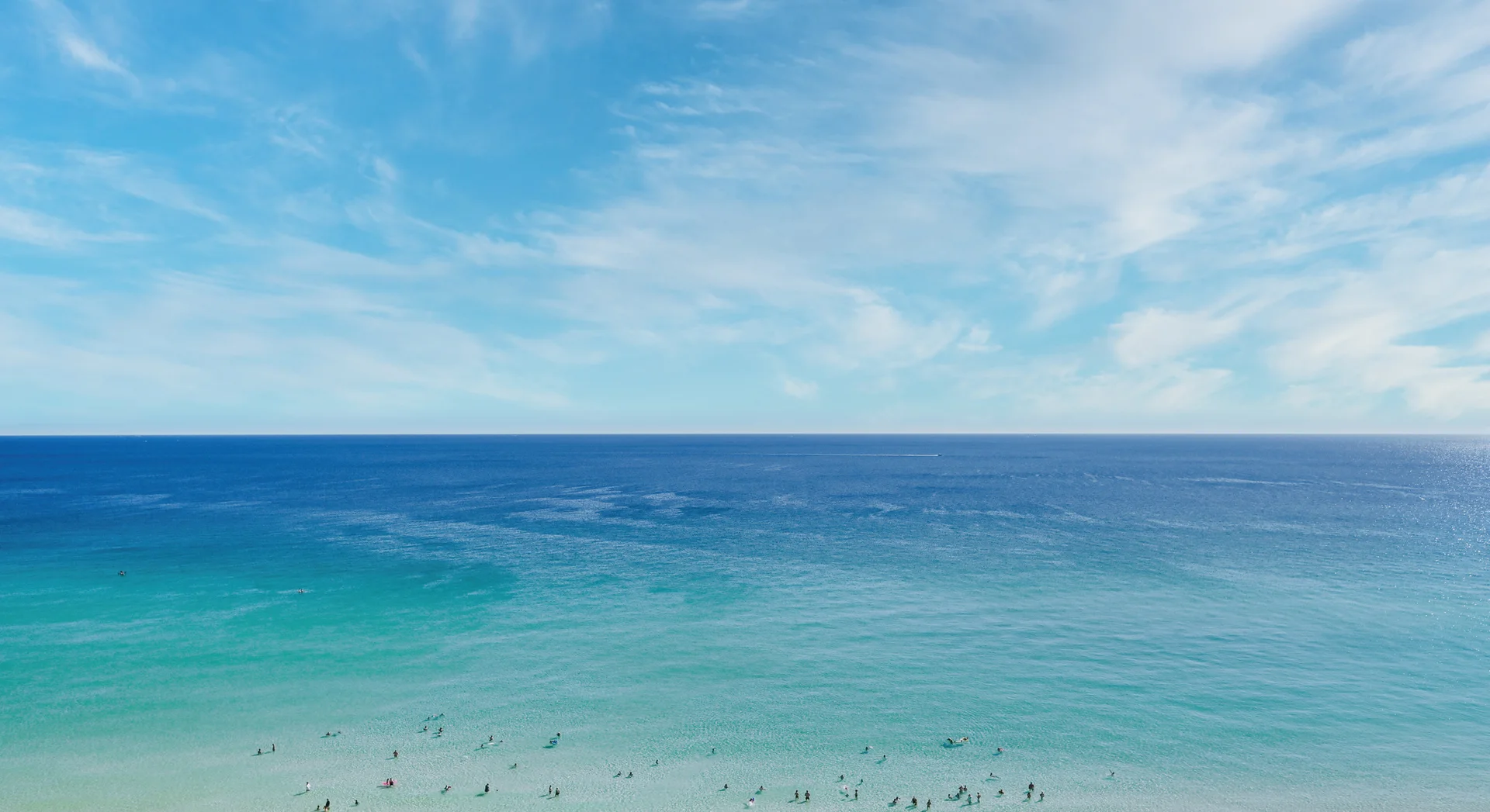 Aerial view of the Gulf from Destin, Florida